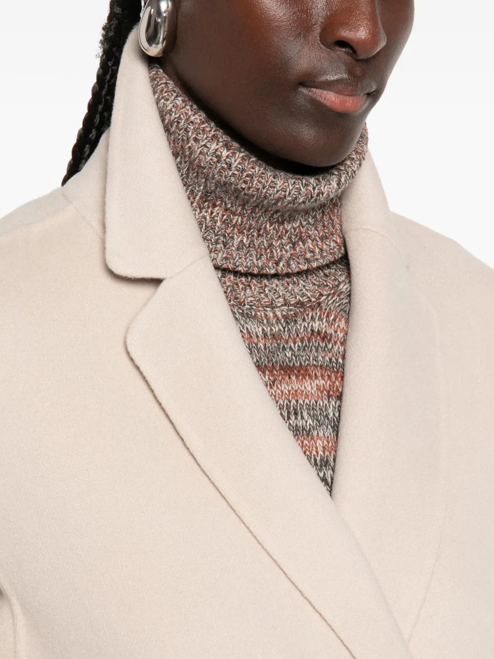 'S Max Mara Jas met ceintuur en revers Beige