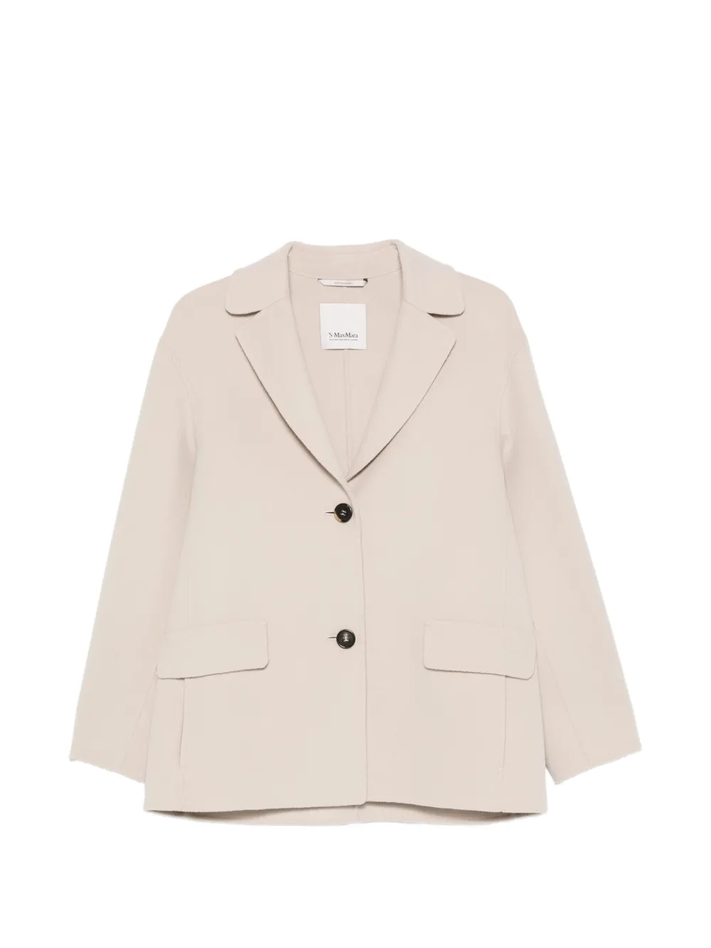 'S Max Mara Melfi notched-lapel button-fastening coat - Toni neutri