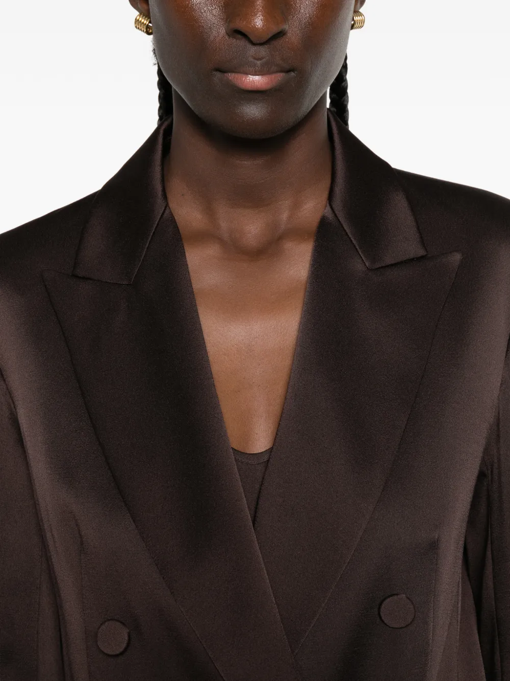 Max Mara Arca blazer met dubbele rij knopen Bruin