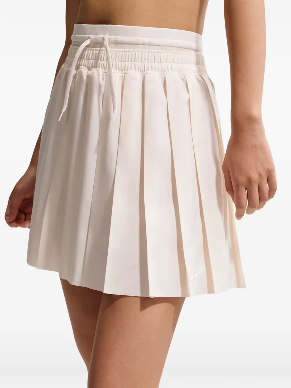 Nike Midi-plooirok met logodetail Beige