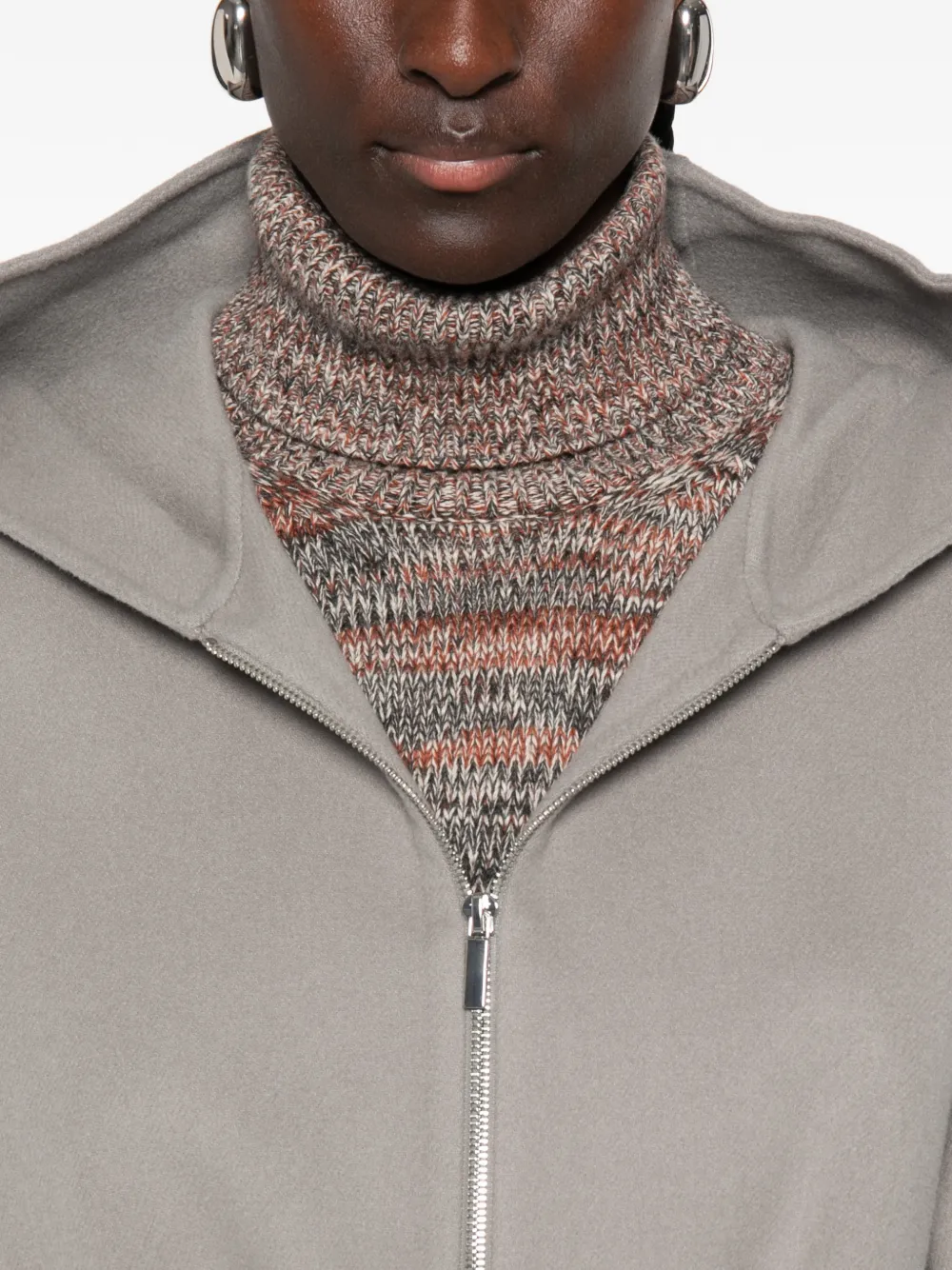 'S Max Mara Monia jack met capuchon en ceintuur Grijs