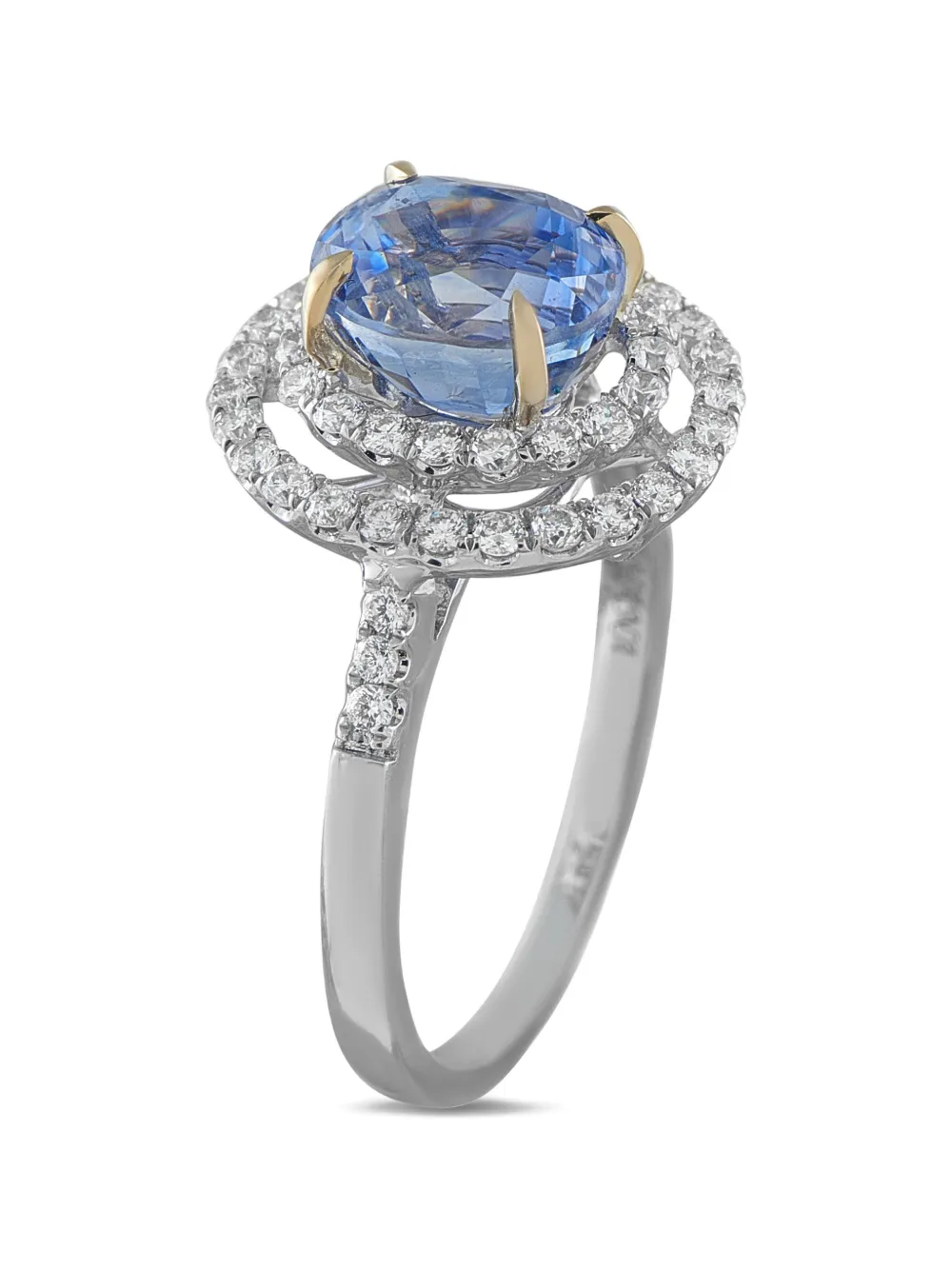 LB Exclusive sapphire and diamond halo ring - Argento