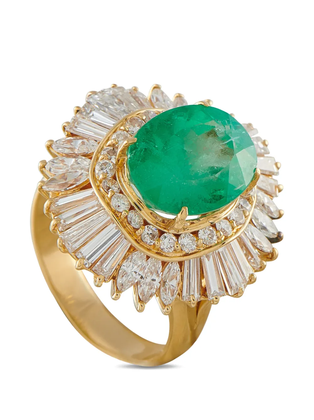 LB Exclusive emerald and diamond ring - Gold