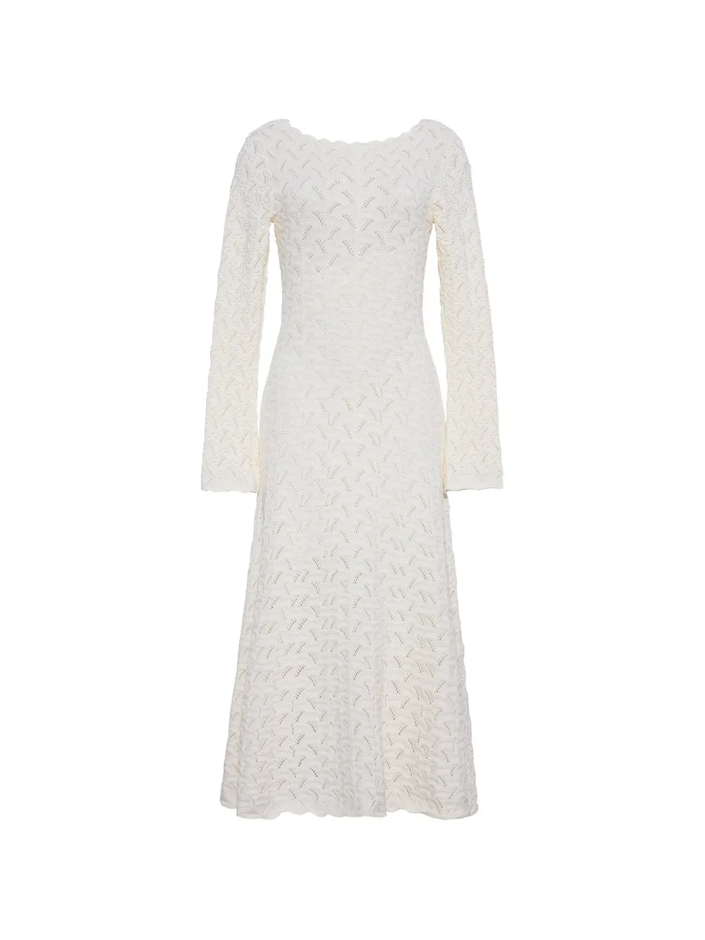 Cara Gebreide gewelfde jurk Beige