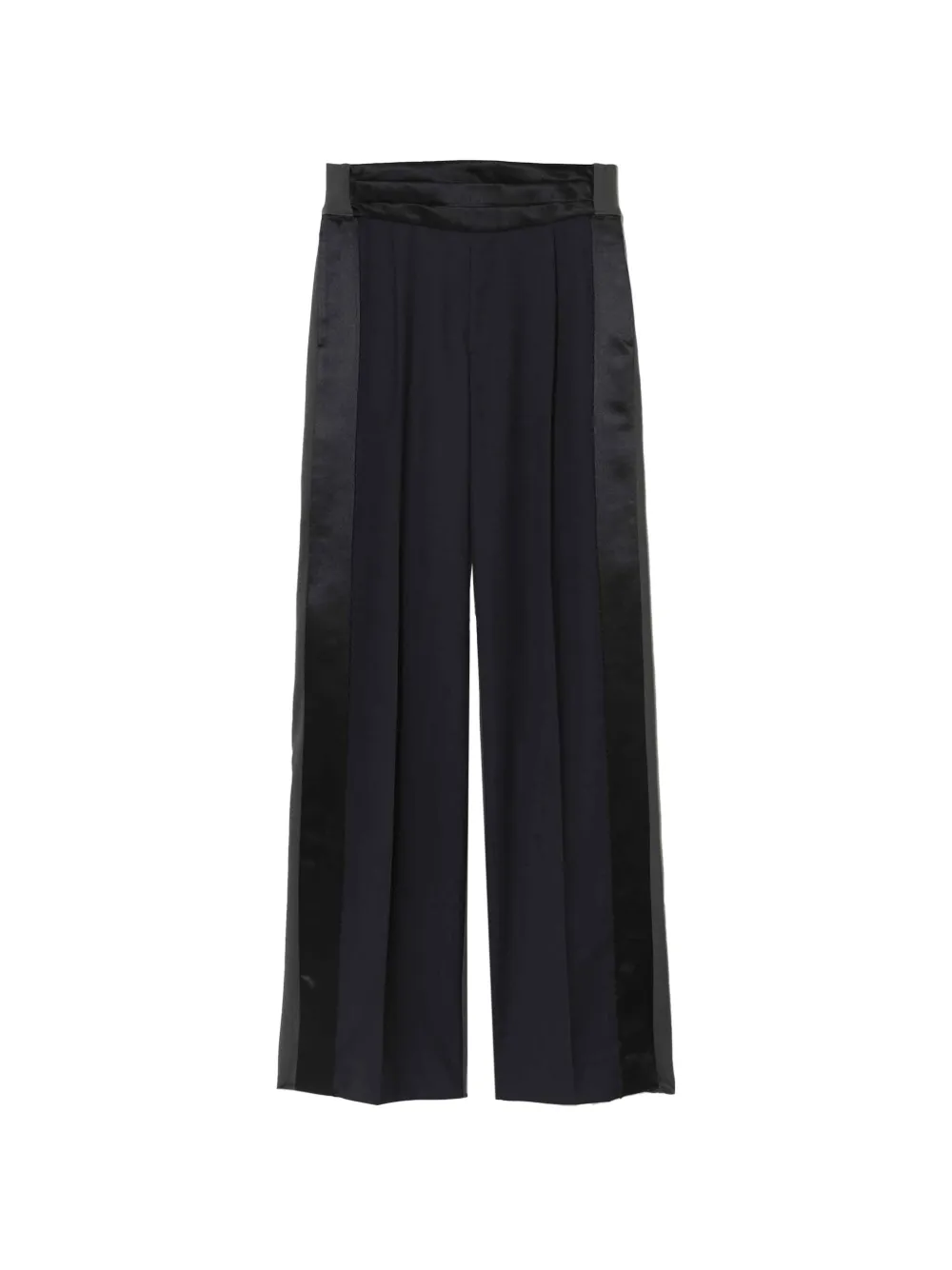 Undercover satin-trim pleated trousers - Grigio