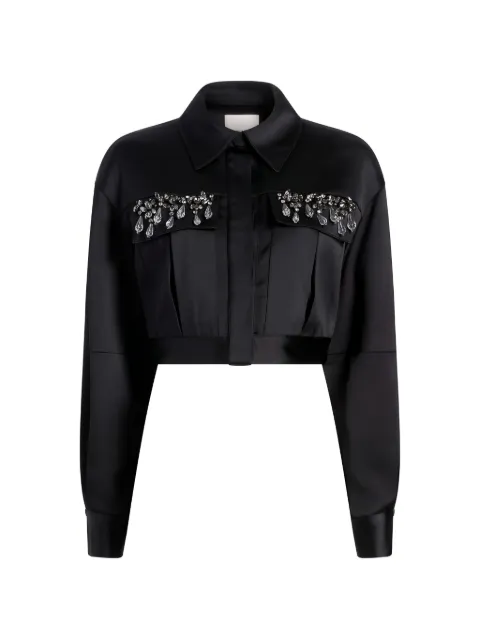 Cinq A Sept Damoni gemstone-embellished cropped jacket