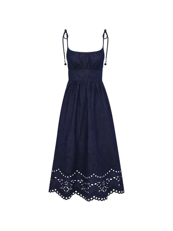 broderie midi dress Constance Broderie Anglaise Midi Dress