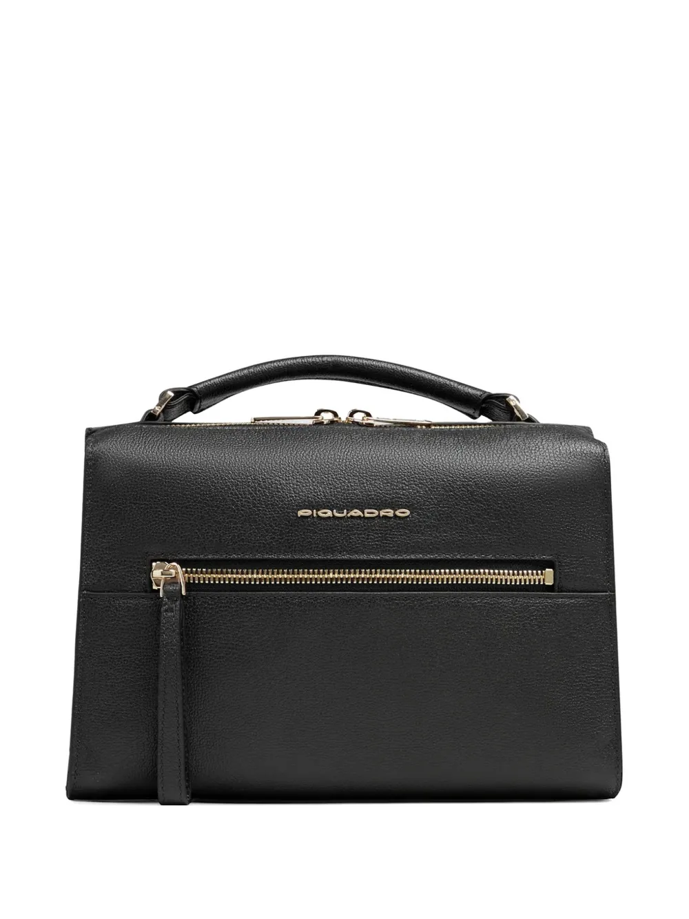 PIQUADRO leather iPad®mini tote bag - Nero