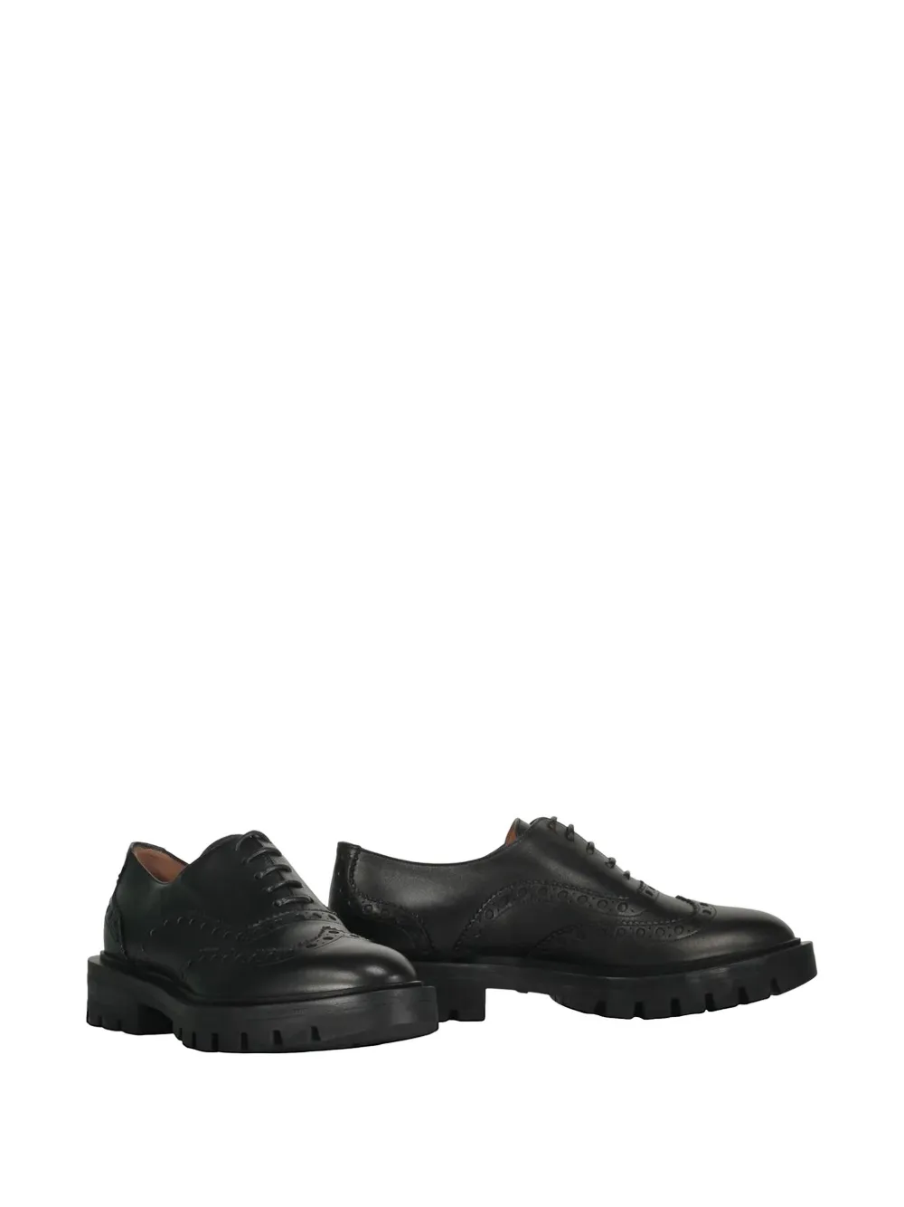Santoni brogue-detail brogues shoes Zwart