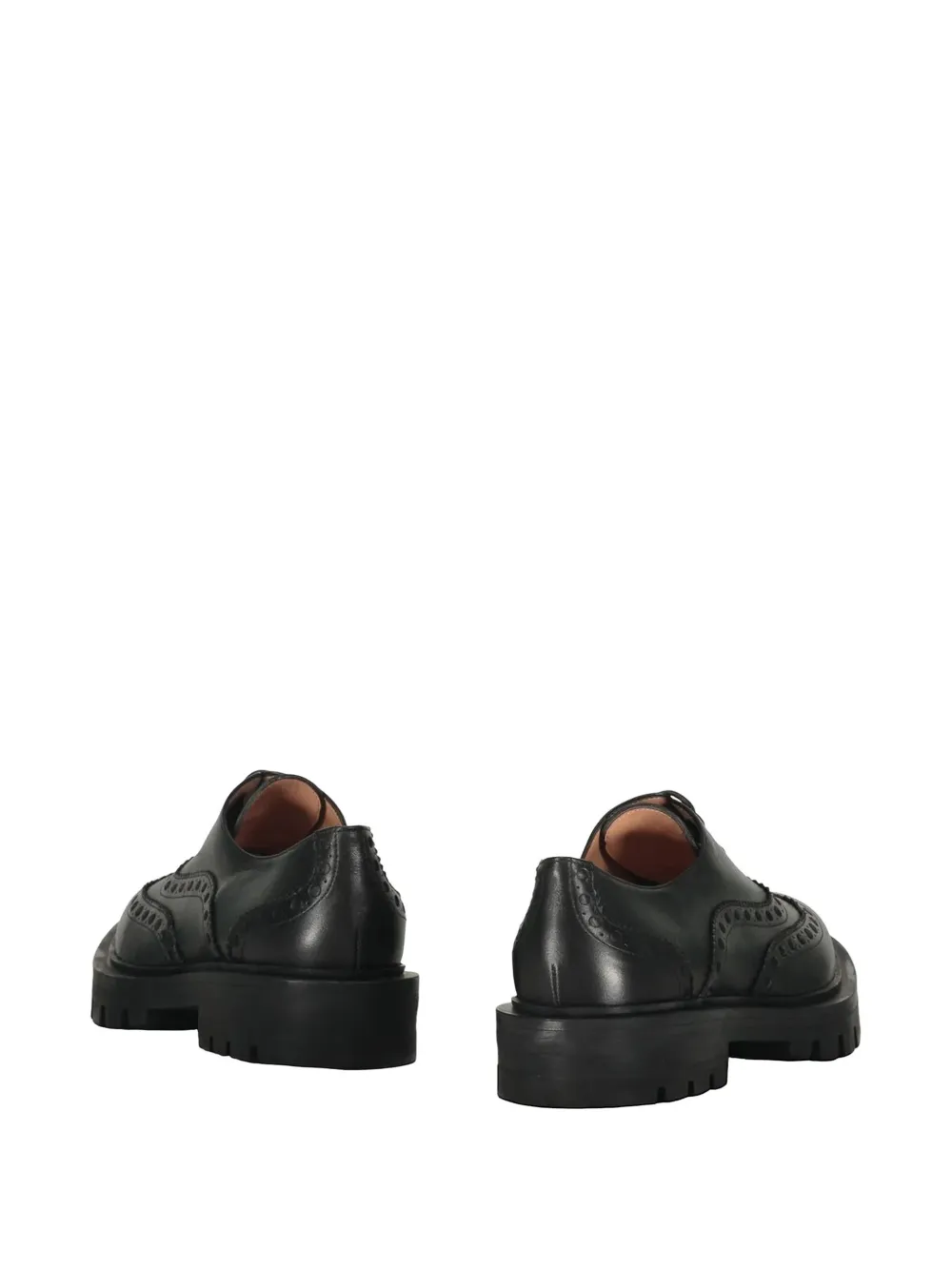 Santoni brogue-detail brogues shoes Zwart