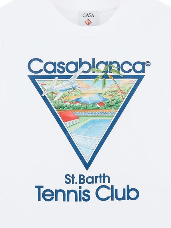 Casablanca St. Barth Tennis Club graphic-print T-shirt | White