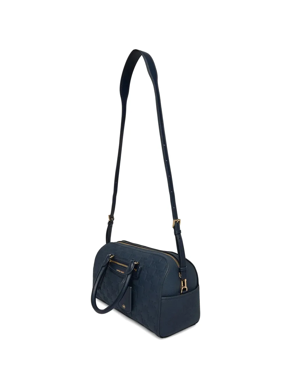 Michael Kors Medium Jet Set Travel leren reistas met logo-reliëf Blauw