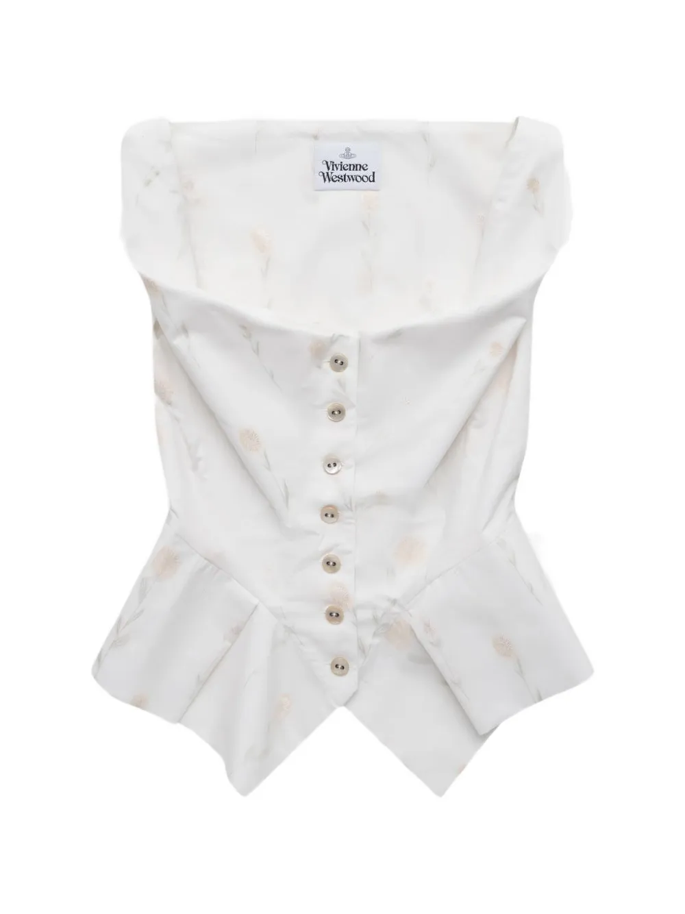 Vivienne Westwood Monday floral-print corset top - Weiß
