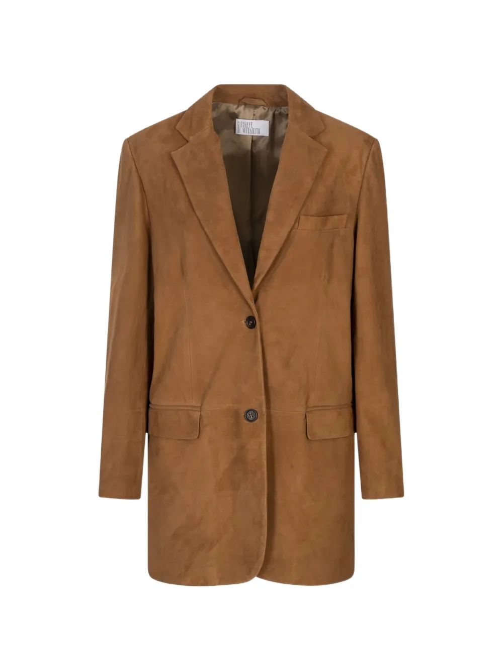 Giuseppe Di Morabito button-fastening suede blazer - Braun