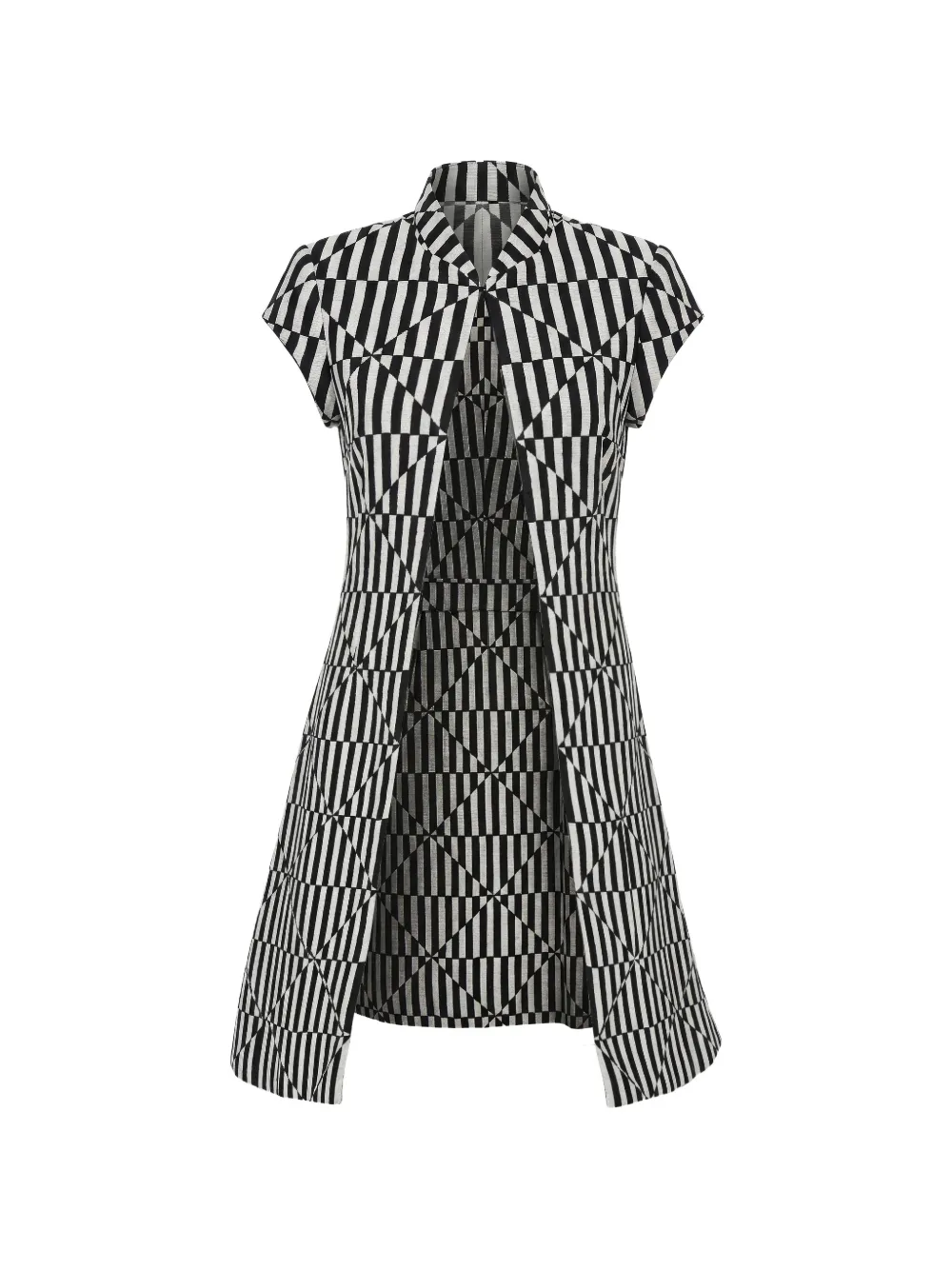 Gareth Pugh geometric-pattern Frock coat - Black