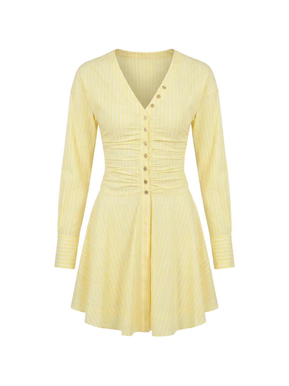 PINKO Anchise striped mini dress - Gelb