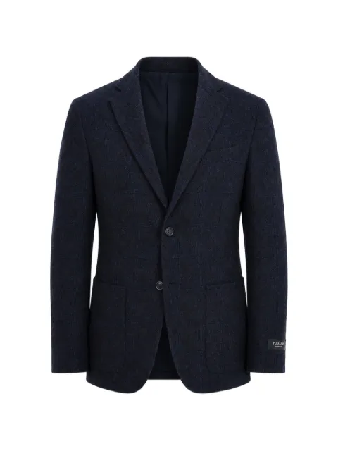 Corneliani single-breasted fuzzy-pattern blazer