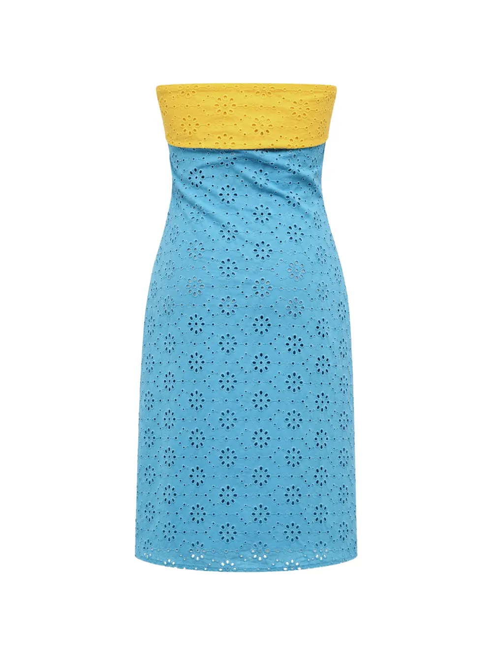 DSQUARED2 Mini-jurk met colourblocking en ringlets Blauw