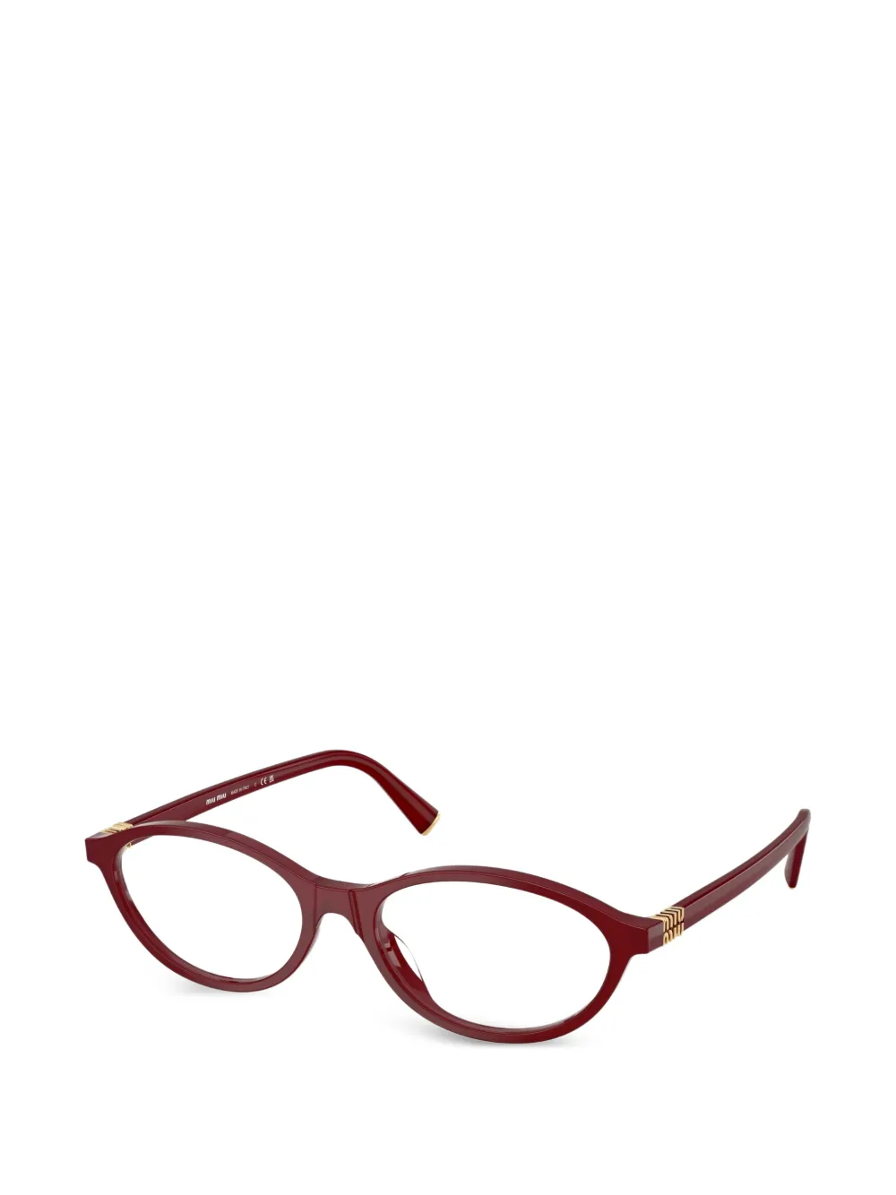 Miu Miu Eyewear oval-frame glasses - Rosso