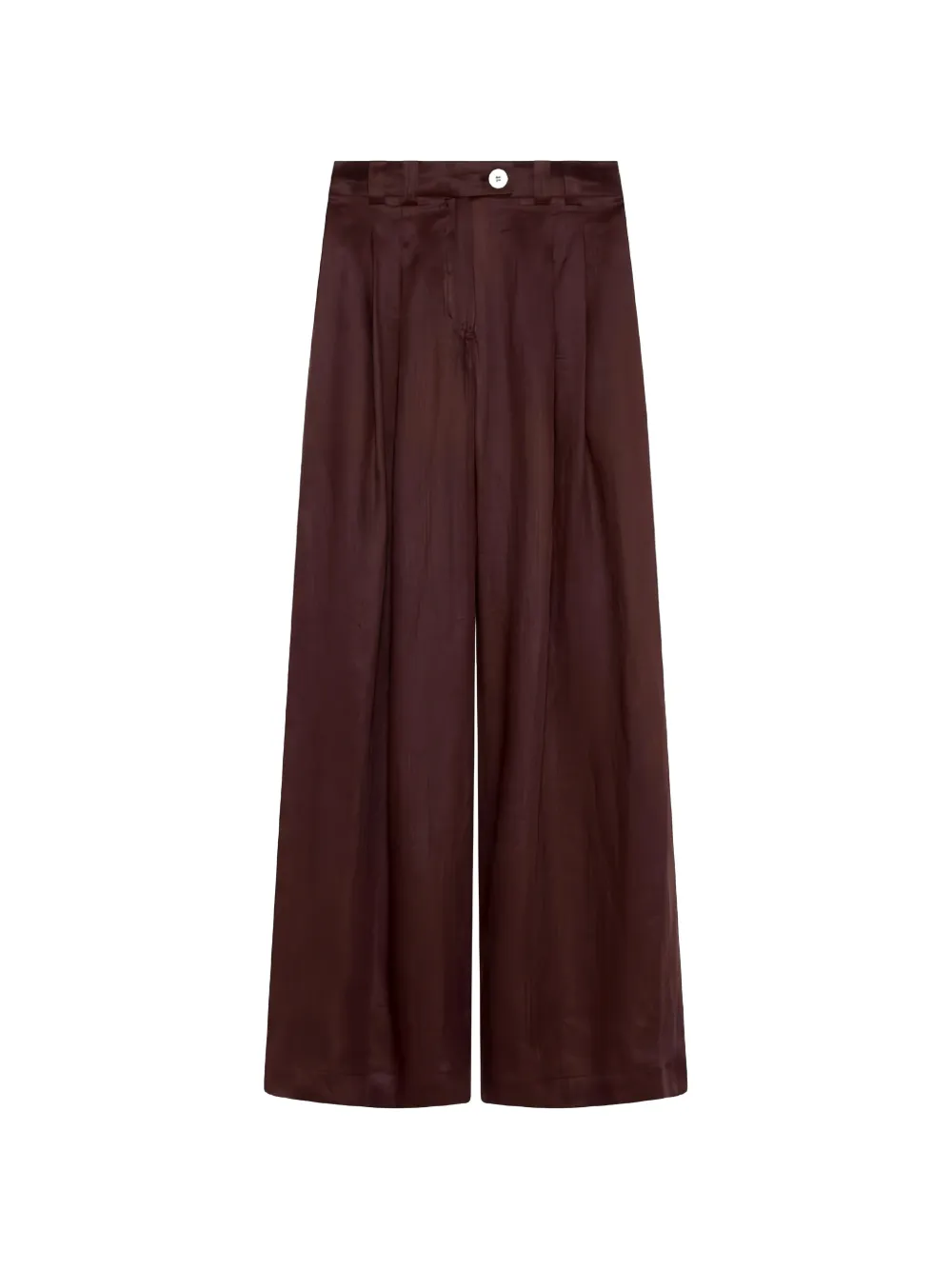 Marella slub-texture pleated trousers - Marrone