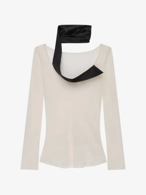 Givenchy asymmetric-collar silk blouse