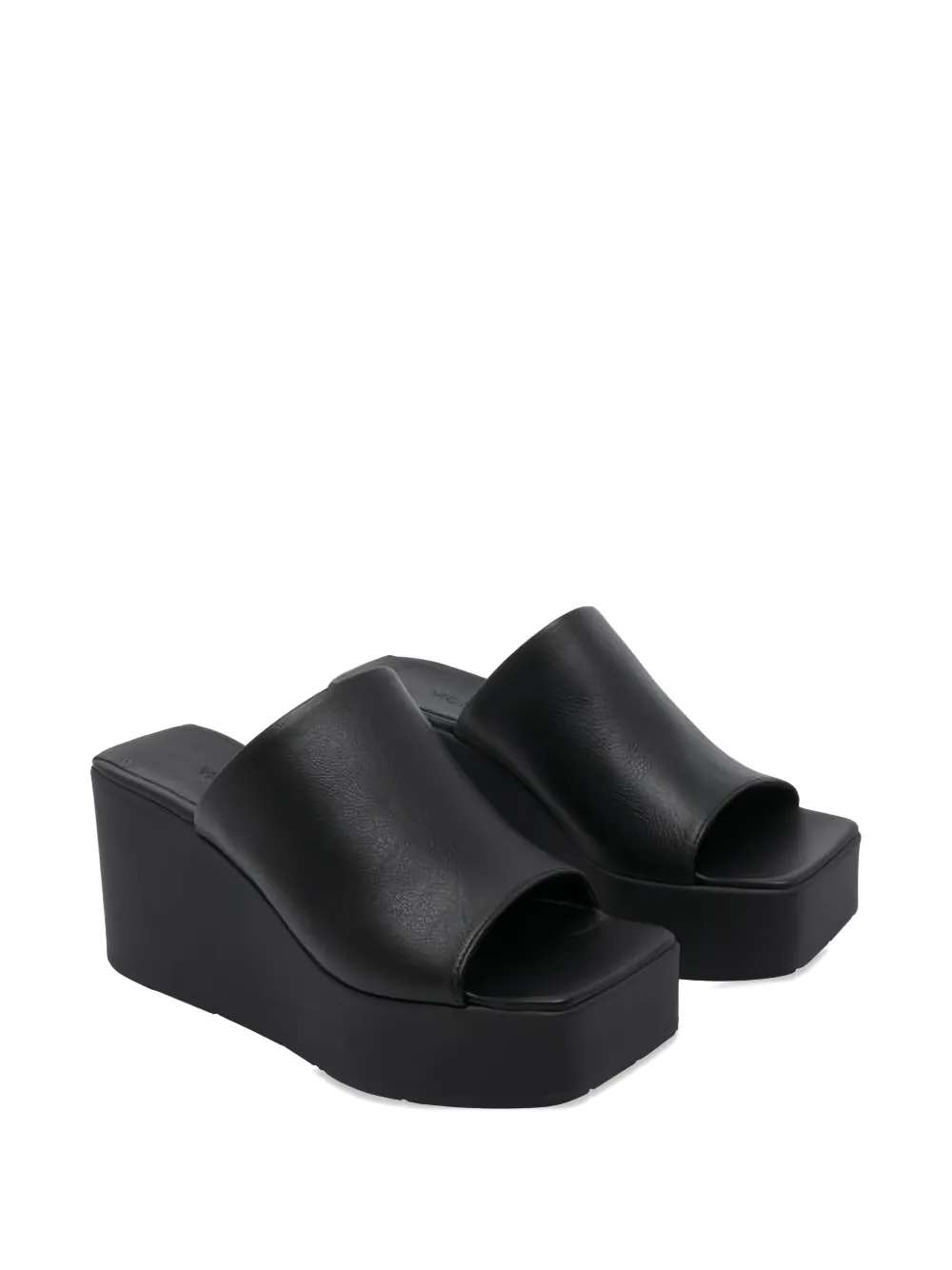 Vic Matie K10_Block platform wedge sandals Zwart