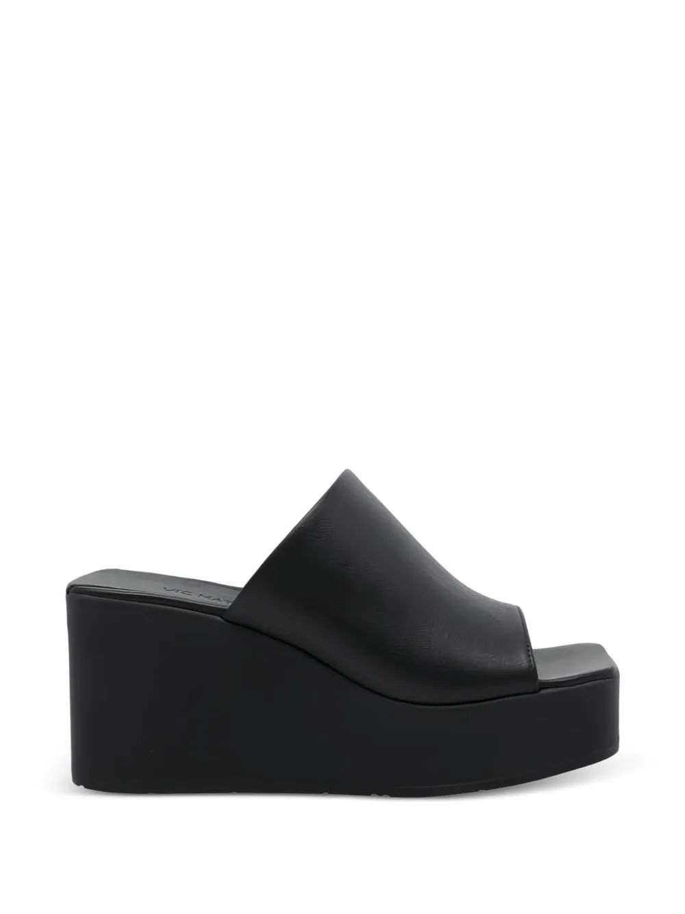 Vic Matie K10_Block platform wedge sandals Zwart