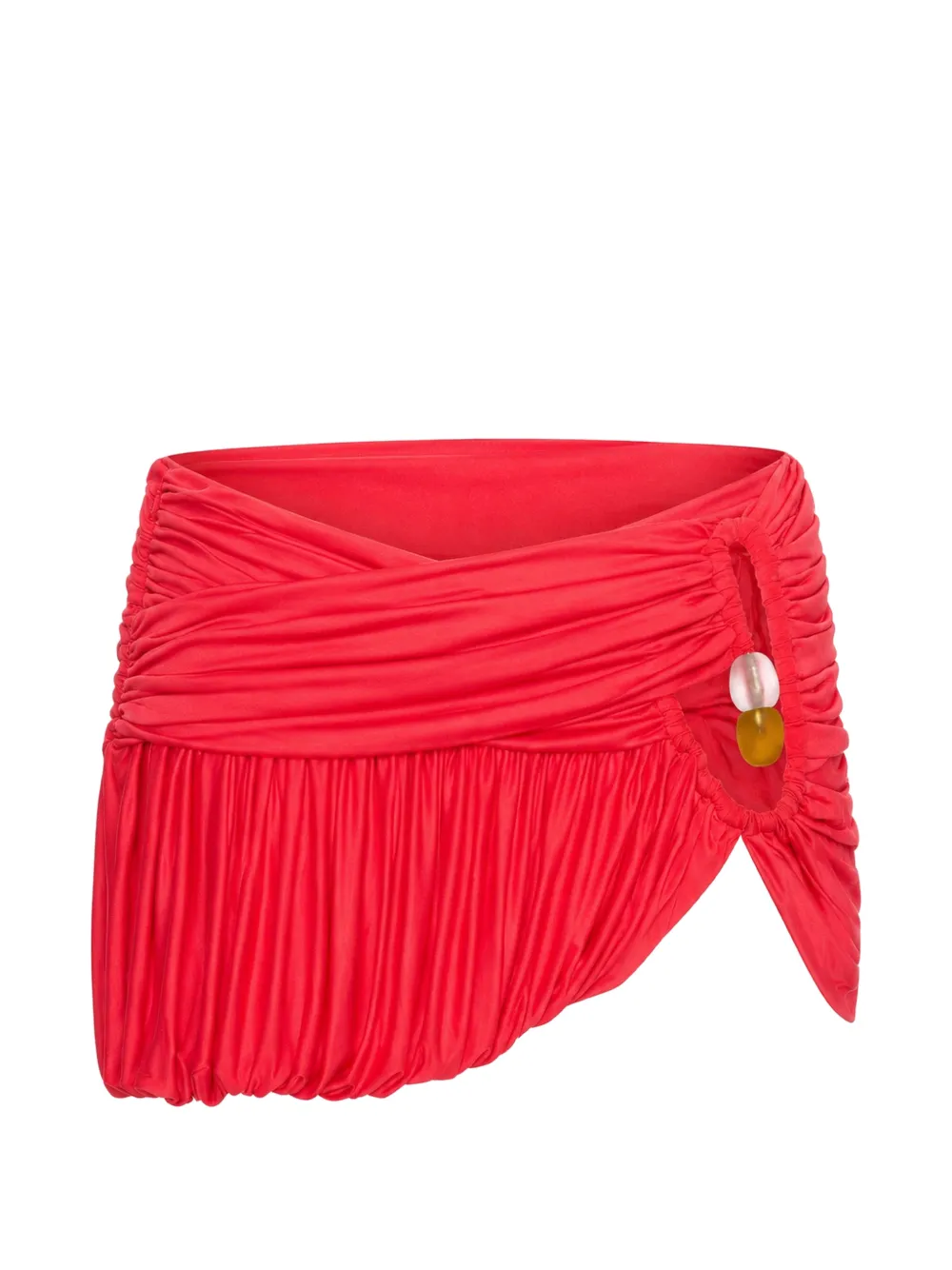 Christopher Esber Beach Glass Bubble ruched mini skirt - Red