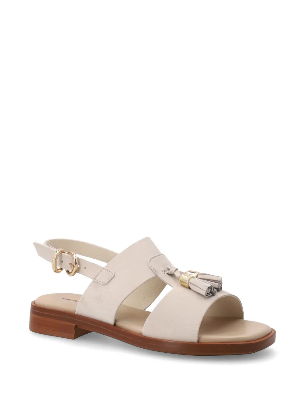 FRAU tassel-embellished suede flat sandals Beige