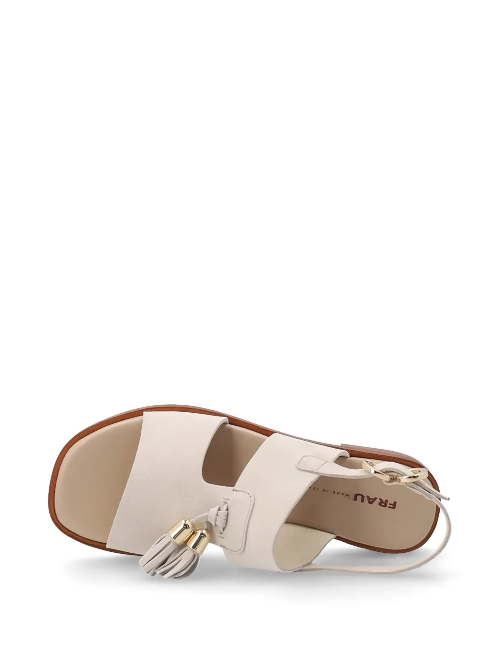 FRAU tassel-embellished suede flat sandals Beige