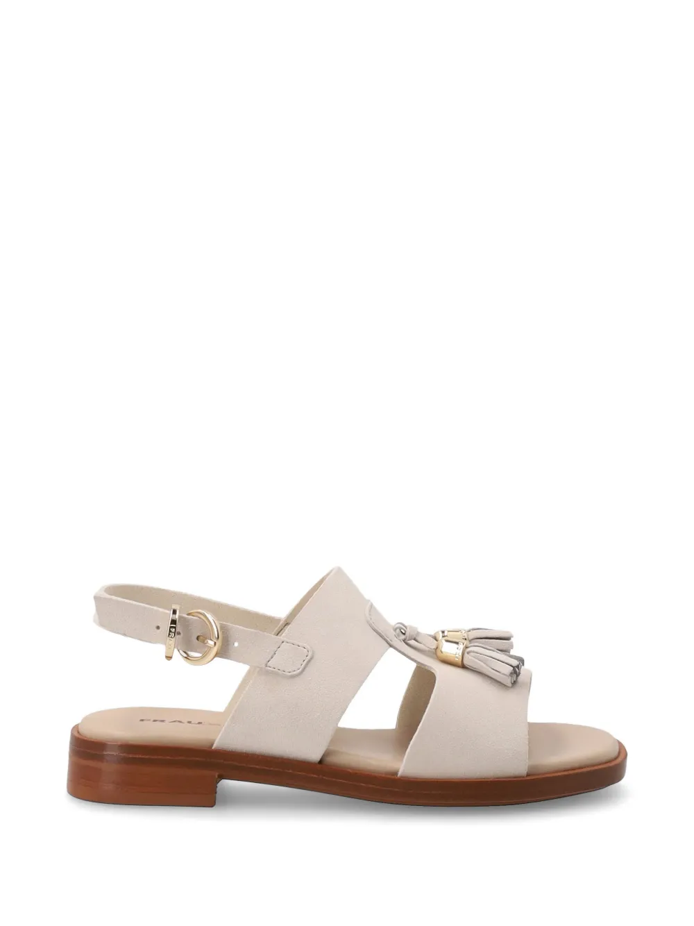 FRAU tassel-embellished suede flat sandals - Toni neutri
