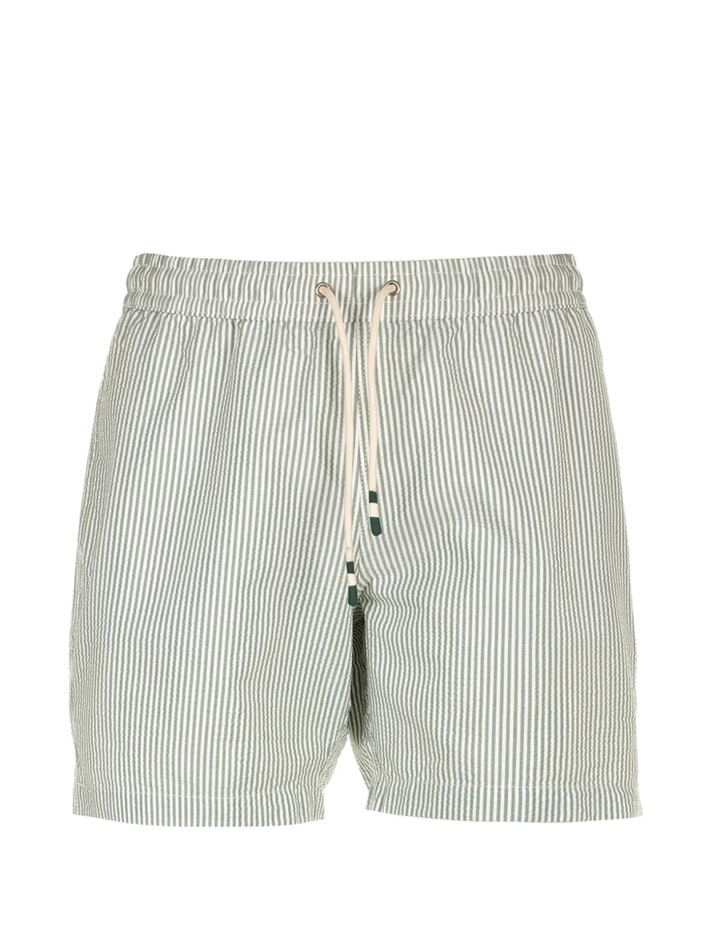 HARTFORD striped seersucker swim trunks - Verde