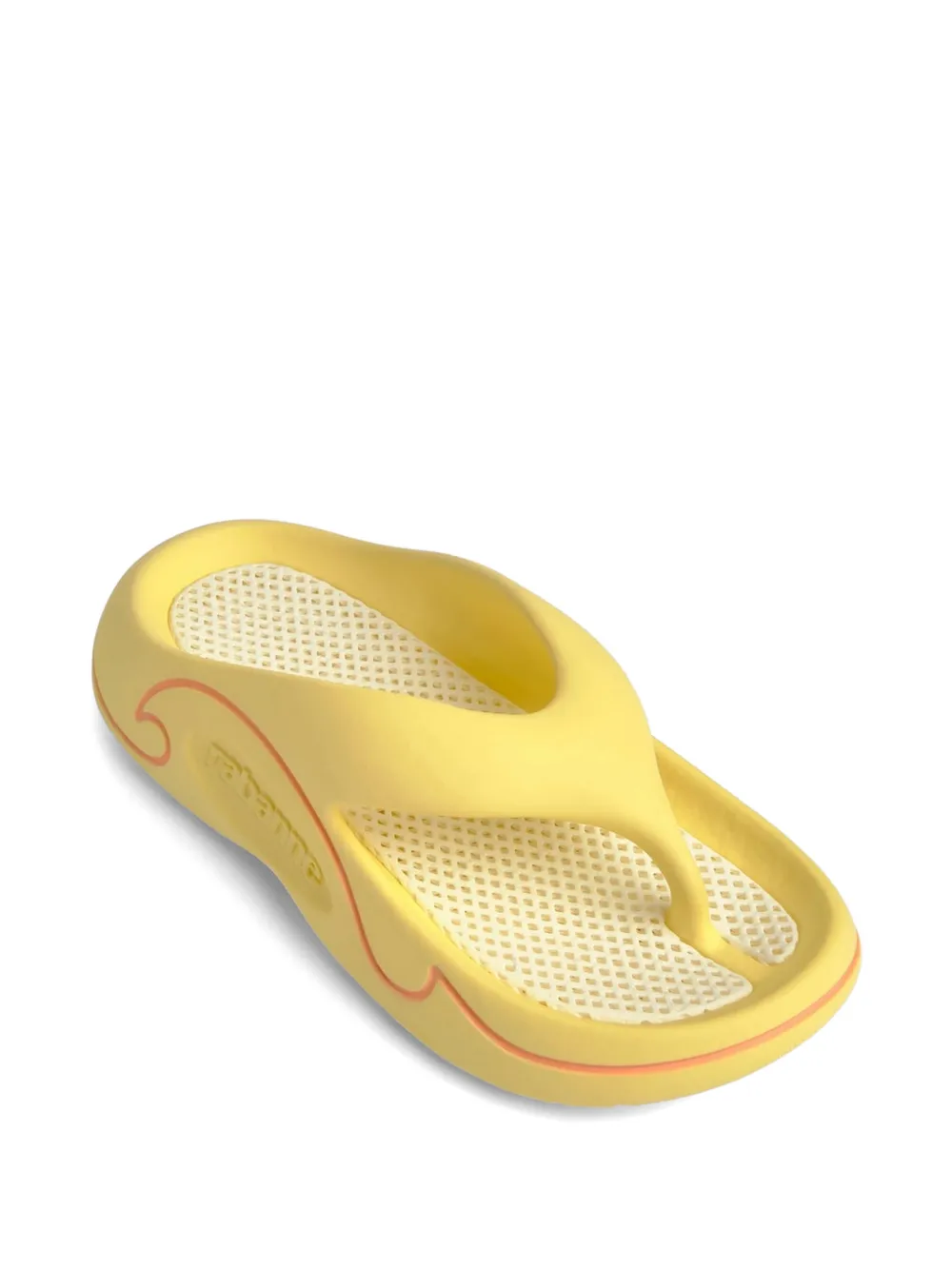 Rabanne Teenslippers verfraaid met logo Geel