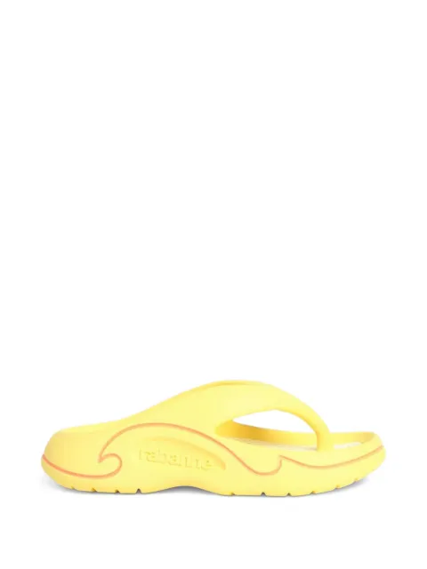 Rabanne logo-embossed flip-flops