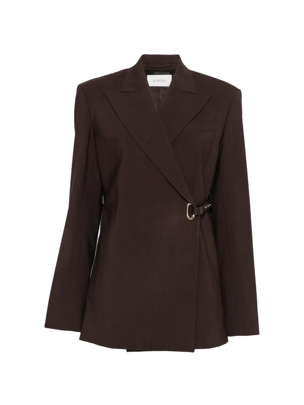 Sportmax belted wrap-style blazer - Braun