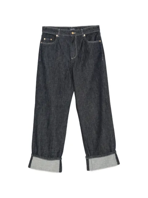 'S Max Mara Jeans Poggio con risvolto