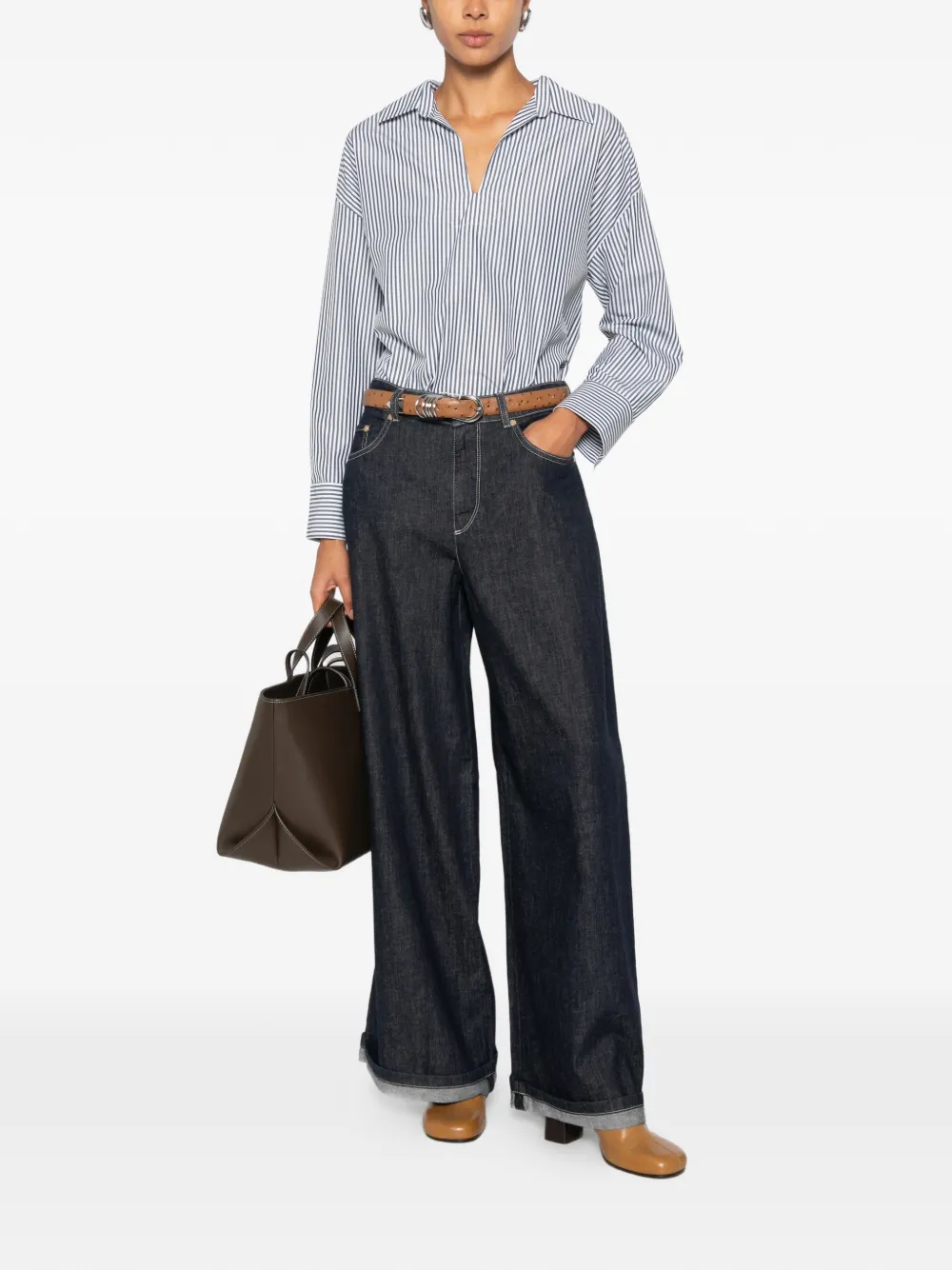 'S Max Mara Gestreept shirt met lange mouwen Groen