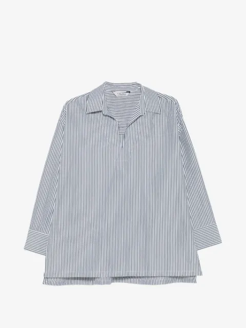 'S Max Mara vertical-stripe long-sleeve shirt