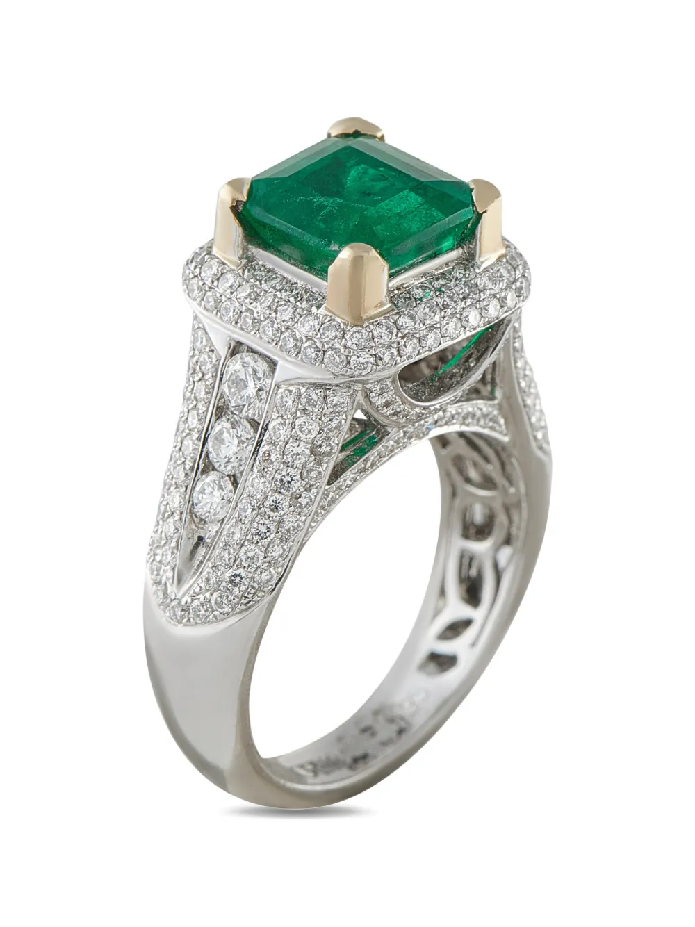 LB Exclusive emerald and diamond ring - Argento