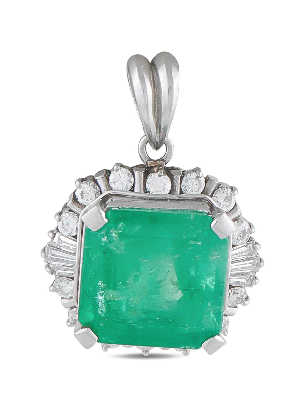 LB Exclusive emerald and diamond pendant - Argento