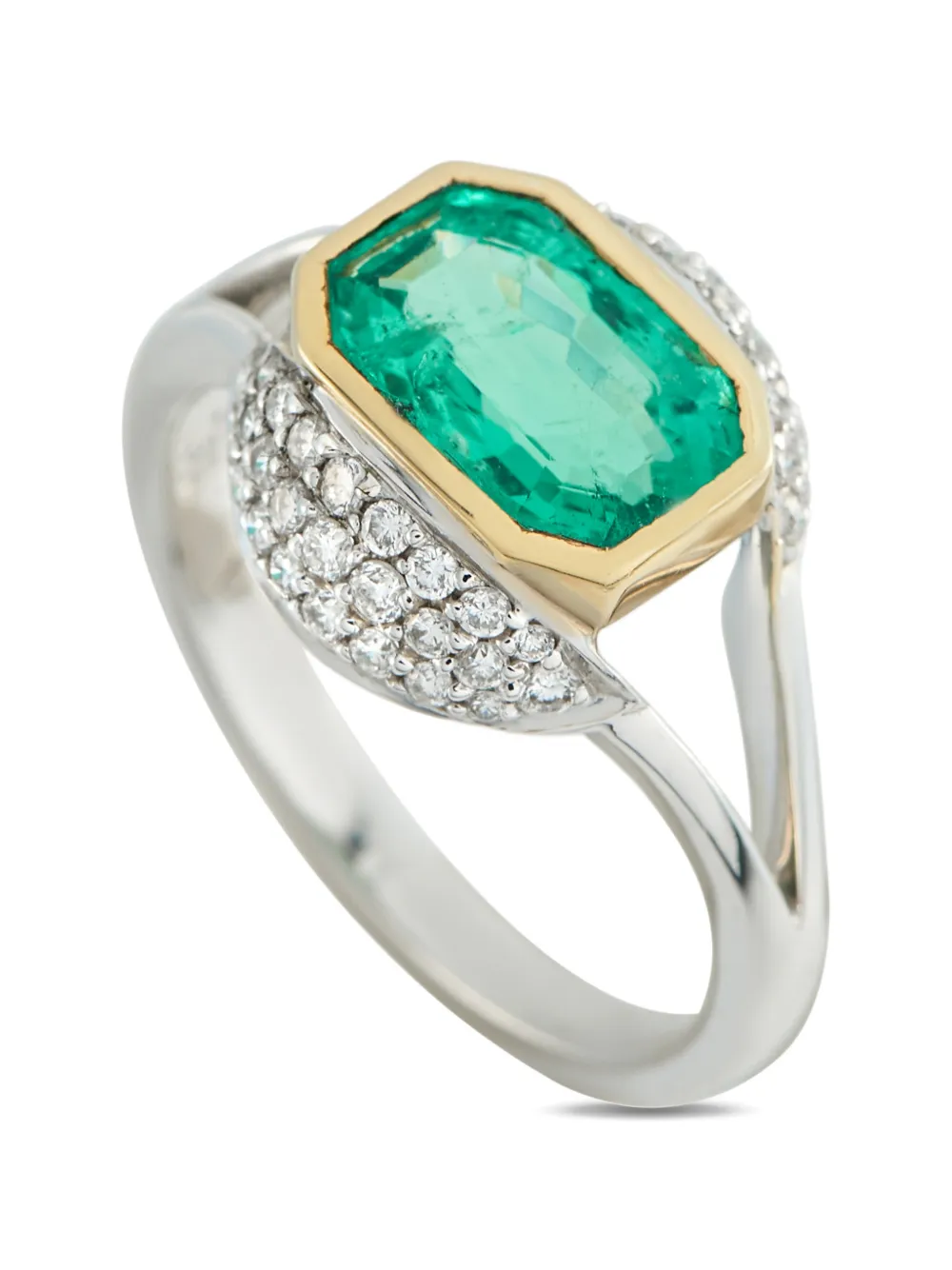 LB Exclusive emerald and diamond ring - Argento
