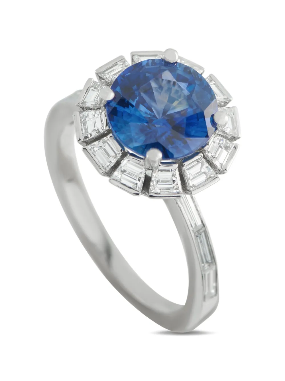 LB Exclusive sapphire and diamond halo ring - Argento