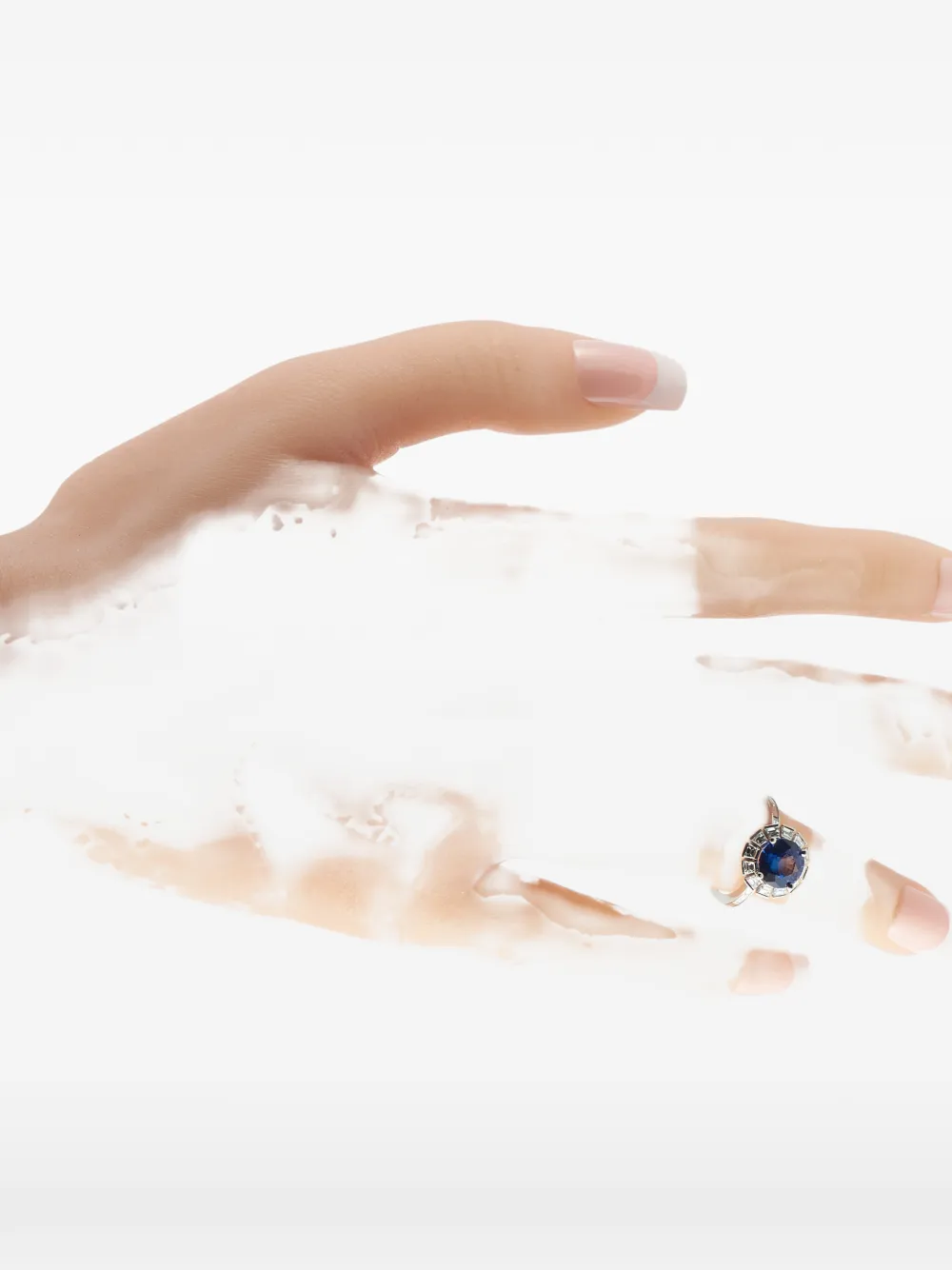 LB Exclusive sapphire and diamond halo ring - Argento