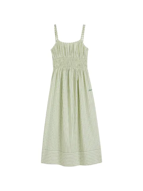 BOSS striped-pattern midi dress
