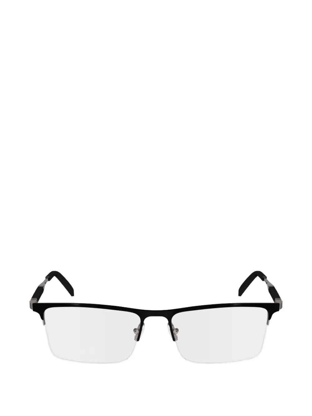 Ferragamo rectangle-frame semi-rimless glasses - Schwarz
