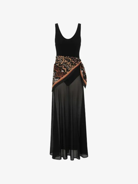 ZIMMERMANN robe longue Aster à détail de foulard