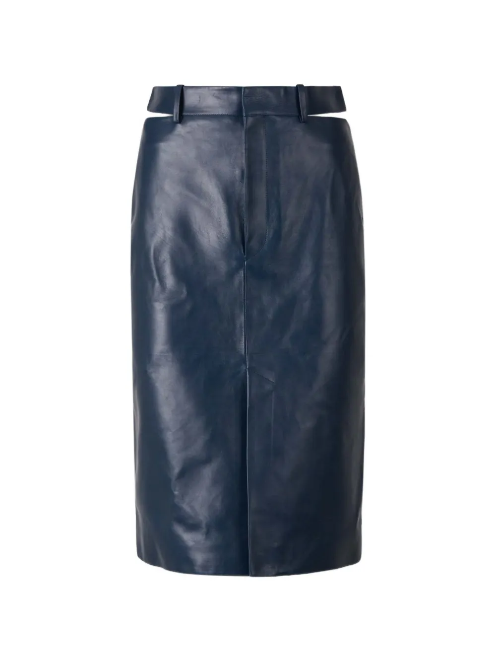 Jil Sander cut-out leather skirt - Blau