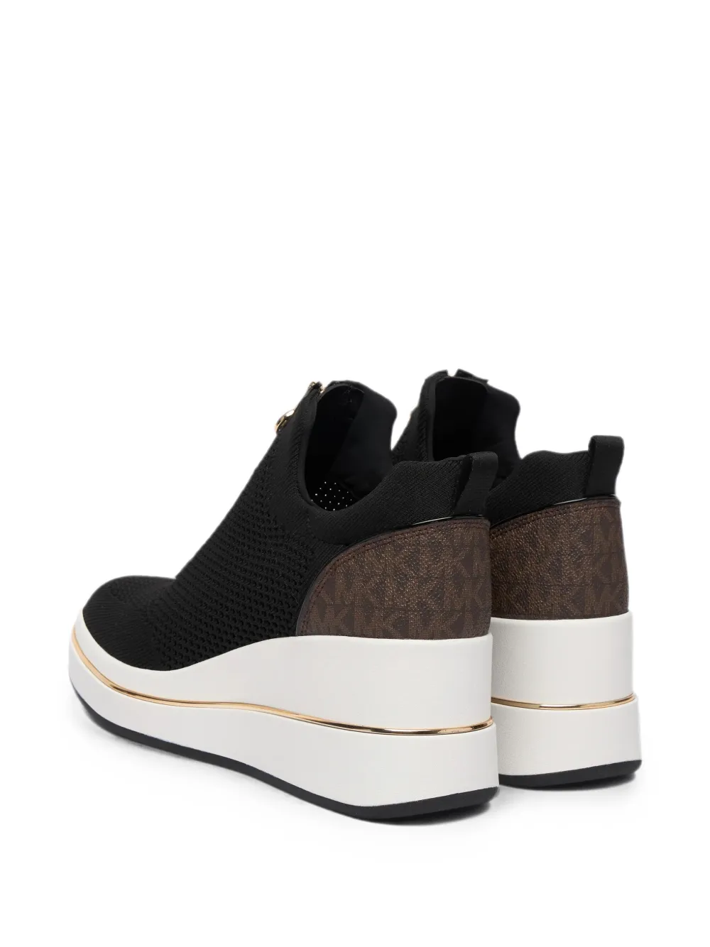 Michael Kors Emmy zip-fastening monogram sneakers Zwart