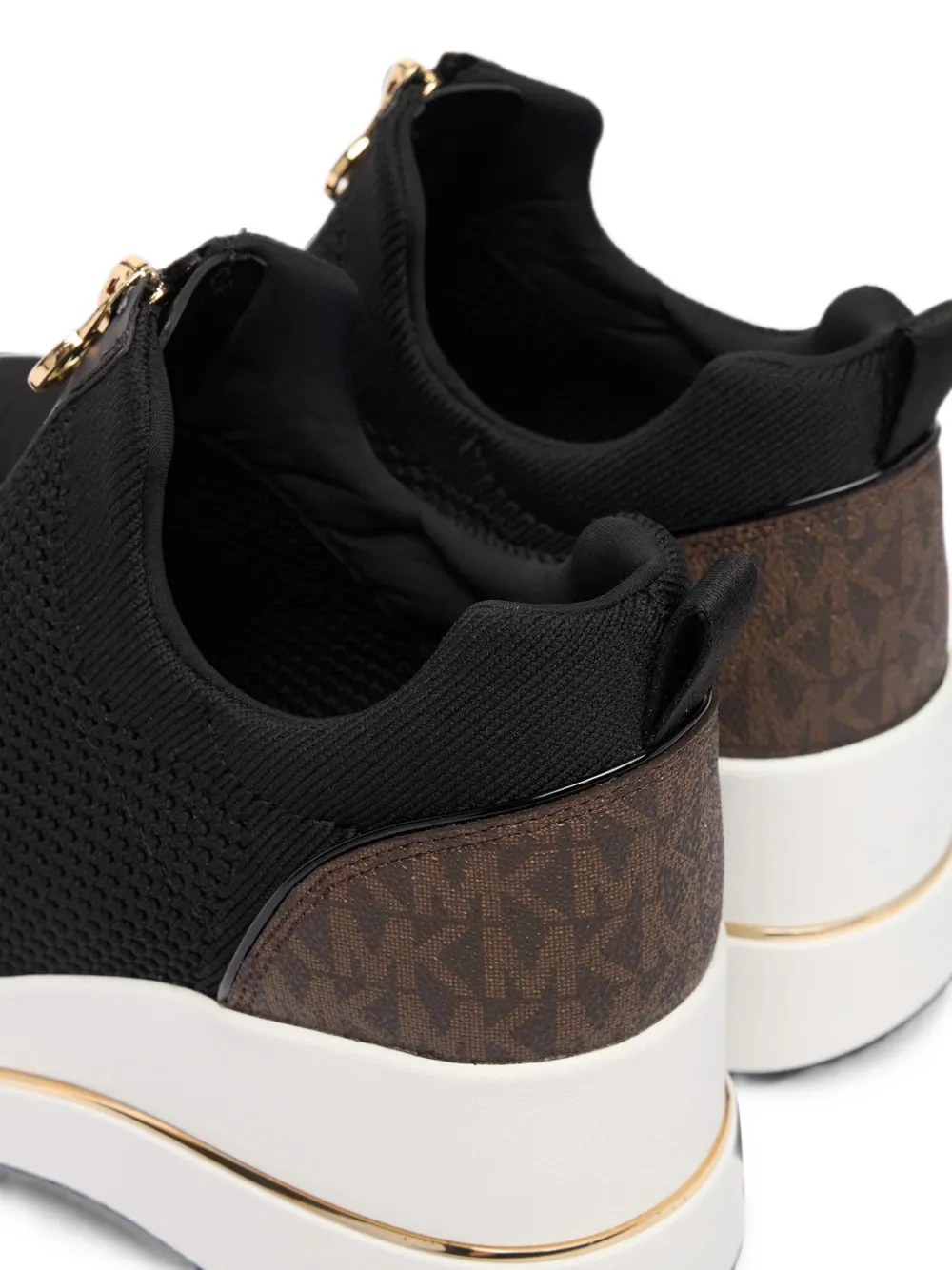 Michael Kors Emmy zip-fastening monogram sneakers Zwart