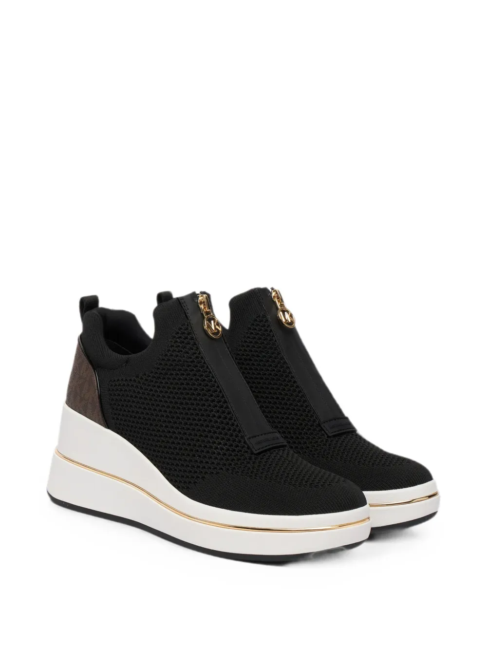 Michael Kors Emmy zip-fastening monogram sneakers Zwart